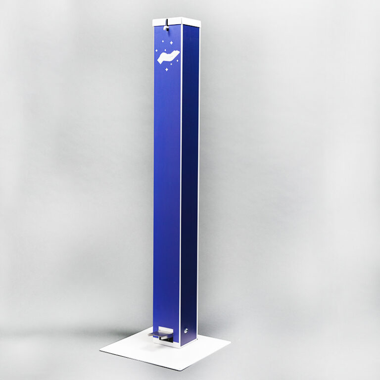 image d'une borne gel bleu