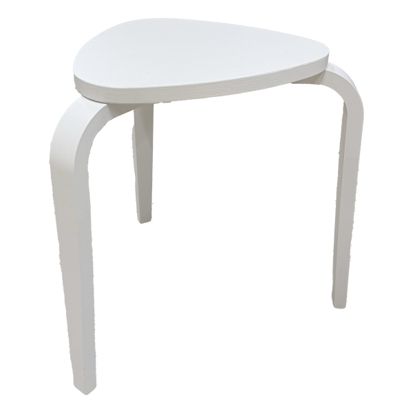 Tabouret blanc ovale