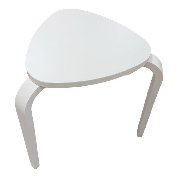 Tabouret blanc ovale – Image 2